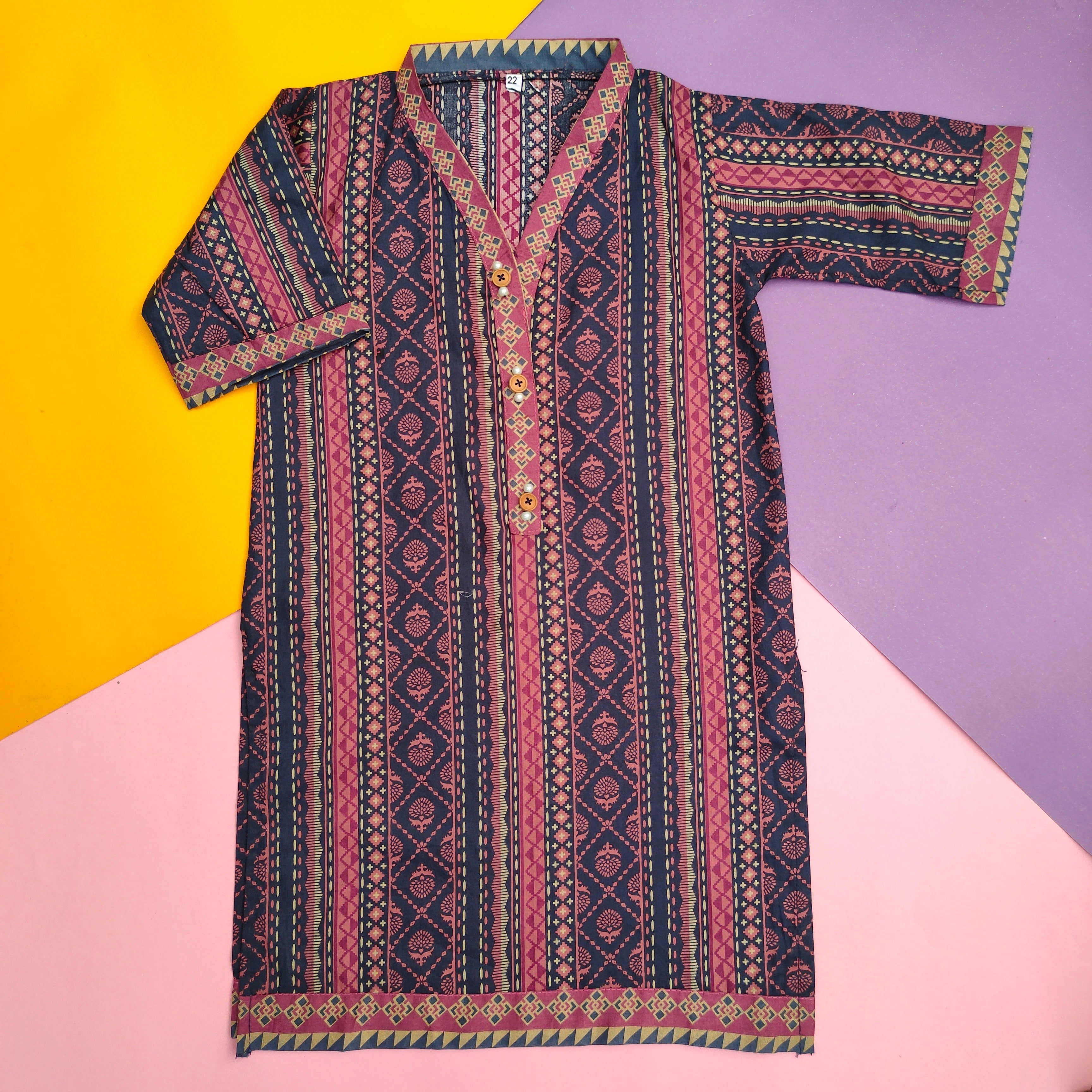 Blue lawn kurti for girls ? simple everyday wear, Budget Fit Collection by HIBA FASHION STUDIO