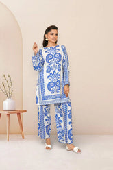 Qurb Stitched 2 Piece Summer Collection'2025-Blue Pottery