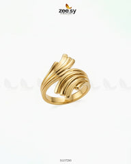 Botanical Fluid Gilded Statement Ring