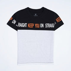 Kjunction Boys Half Sleeves-Printed T-Shirt (Keep)