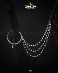 Bride Zircan Nose Ring Silver - Zeesy Jewellery