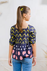 Sprinkles Stitched 1 Piece Summer Shirts Kids Collection'2025-Bright Chevron & Dot Dress