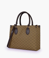 RTW Creation - Brown checkered everywear handbag