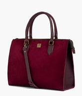 RTW Creation - Burgundy suede workplace handbag