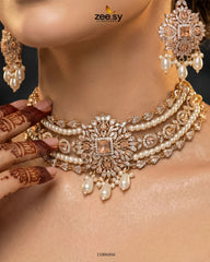 NECKLACE-0910 Champagne - Zeesy Jewellery