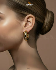 C-Type Stud Earrings - Zeesy Jewellery