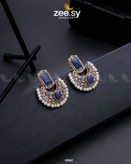 CLUSTER PEARL EARRING Blue - Zeesy Jewellery