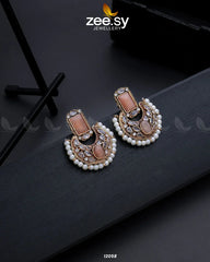 CLUSTER PEARL EARRING Champagne - Zeesy Jewellery