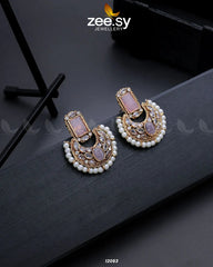 CLUSTER PEARL EARRING Pink - Zeesy Jewellery