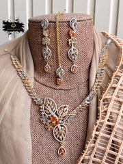 Made For Her-Serenia Zircon Necklace Set - KFS1056