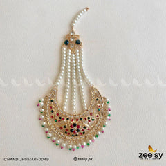 CHAND JHUMAR-0049 Red & Green - Zeesy Jewellery