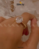 Chandi Ring Golden - Zeesy Jewellery
