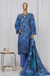 Sada Bahar Stitched 3 Piece Laser Cutwork Chikankari Vol-02 Suit-CK-10-L.Blue