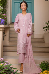 Sada Bahar Stitched 3 Piece Solid Luxury Emb Chikankari Suit-CK2-LILAC