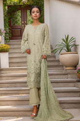 Sada Bahar Stitched 3 Piece Solid Luxury Emb Chikankari Collection'2025-CK2-PISTA