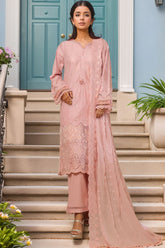 Sada Bahar Stitched 3 Piece Solid Luxury Emb Chikankari Suit-CK2-PLUM