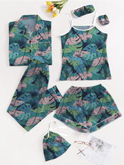 Studio By Arj Eshaal Omani Dreamy Nights Nightwear – Stylish Comfort for Sweet Slumber Silky Finish Night Dress For Women and Girls 7 Piece Night Wear Women's Pajama Sets