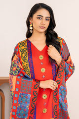 Velora By Stitch Vibes Stitched Shirts Suit-Crimson Elegance Kaftan