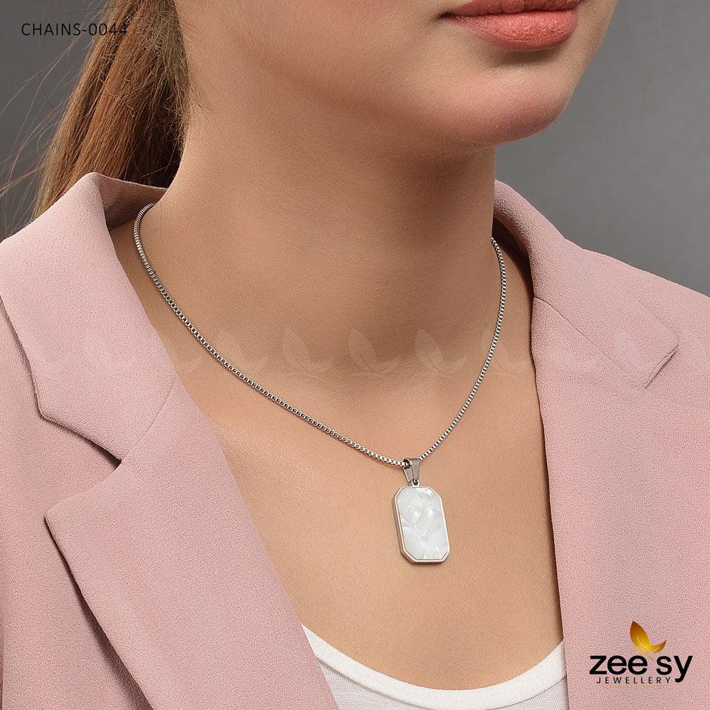 Chains-0044 Silver White - Zeesy Jewellery
