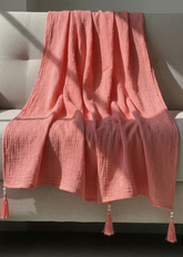 Nairah Crinkle Chiffon Dupatta Wrap-Peach Dupatta