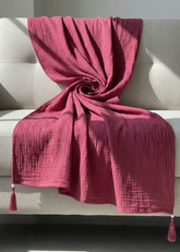 Nairah Crinkle Chiffon Dupatta Wrap-Rose Candy Dupatta