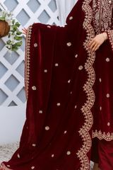 Silcot Regal Sapphire Velvet Shawl