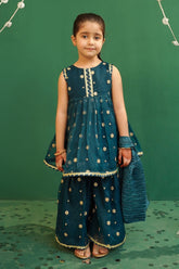 Organza Embroidered 3 Pc Suit - Wear Ochre