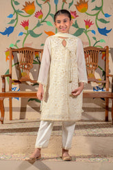 Chiffon Embroidered 3 Pc Suit - Wear Ochre