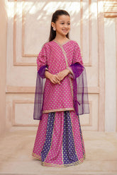 Shop stylish kids' party wear! Our Chiffon Embroidered 3 Pc Suit features elegant embroidery and a comfortable fit