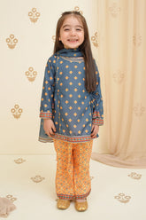 Shop stylish kids' party wear! Our Chiffon Embroidered 3 Pc Suit offers