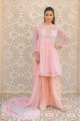 Shop the Chiffon Hand Adda Work 3 Pc Suit ? the best girls' dress in Pakistan
