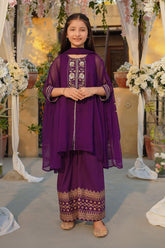 Shop the Chiffon Hand Adda Work 3 Pc Suit, a beautifully crafted fancy dress for girls in Pakistan.