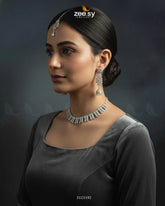 Classic Zircon Necklace Silver White - Zeesy Jewellery