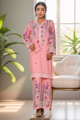 Bin Saeed Stitched 2 Piece Co Ords Cotton Suit-WC-2398-Multi