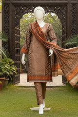 Almeerah Unstitched 3 Piece Winter Khaddar Luxe Collection'2025-Cocoa Ember Warmth