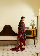 Feathers Unstitched 3 Piece Digital Printed Lawn Summer Suit-SAPHIRA-FT461