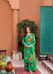 Dusky Delight By Feathers Unstitched 3 Piece Summer Suit-ZOHAL-FT459