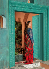 Dusky Delight By Feathers Unstitched 3 Piece Summer Suit-VEORA-FT450