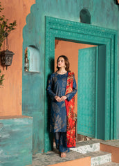 Dusky Delight By Feathers Unstitched 3 Piece Summer Suit-VEORA-FT450