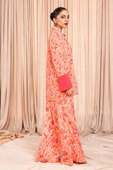 Stitch Vibes Stitched 3 Piece Luxe Suit-Coral Blush