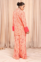 Stitch Vibes Stitched 3 Piece Luxe Suit-Coral Blush