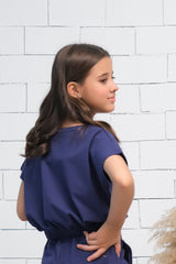 Sprinkles Stitched 1 Piece Summer Shirts Kids Collection'2025-Navy - Crop Basic Tee - Jersey