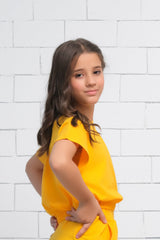 Sprinkles Stitched 1 Piece Summer Shirts Kids Collection'2025-Yellow - Crop Basic Tee - Jersey