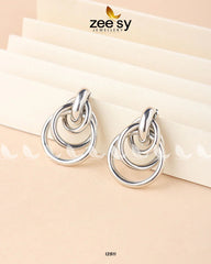 Cosmos Earrings Silver - Zeesy Jewellery