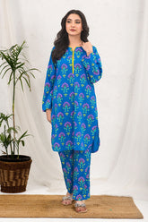 Cotton Printed 2 Pc Suit - Elegant printed cotton 2-piece suit, ideal for casual or semi-formal occasions in Pakistan.