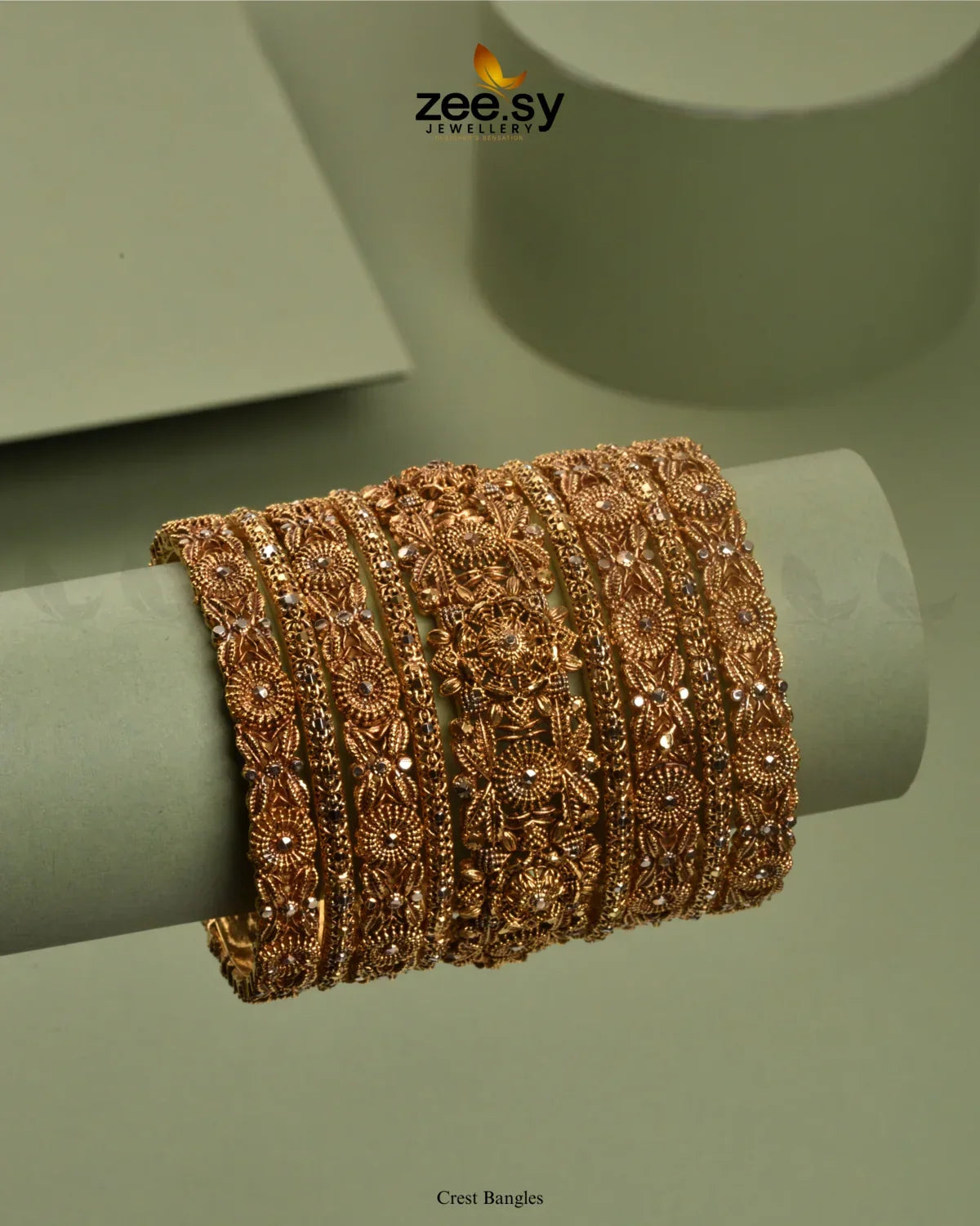 Crest Bangles - Zeesy Jewellery