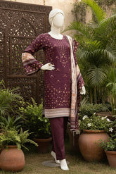 Almeerah Unstitched 3 Piece Winter Khaddar Luxe Collection'2025-Crimson Winter Rose