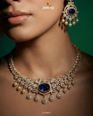 Customizable Radiance Floral Necklace Set - Zeesy Jewellery