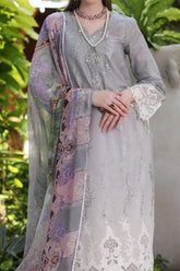 Noor By Saadia Asad Unstitched 3 Piece Luxury Chikankari Lawn'2024-D-01-B