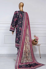 Sada Bahar Stitched 3 Piece Printed Lawn Vol-02 Suit-PR-9517-Navy Blue